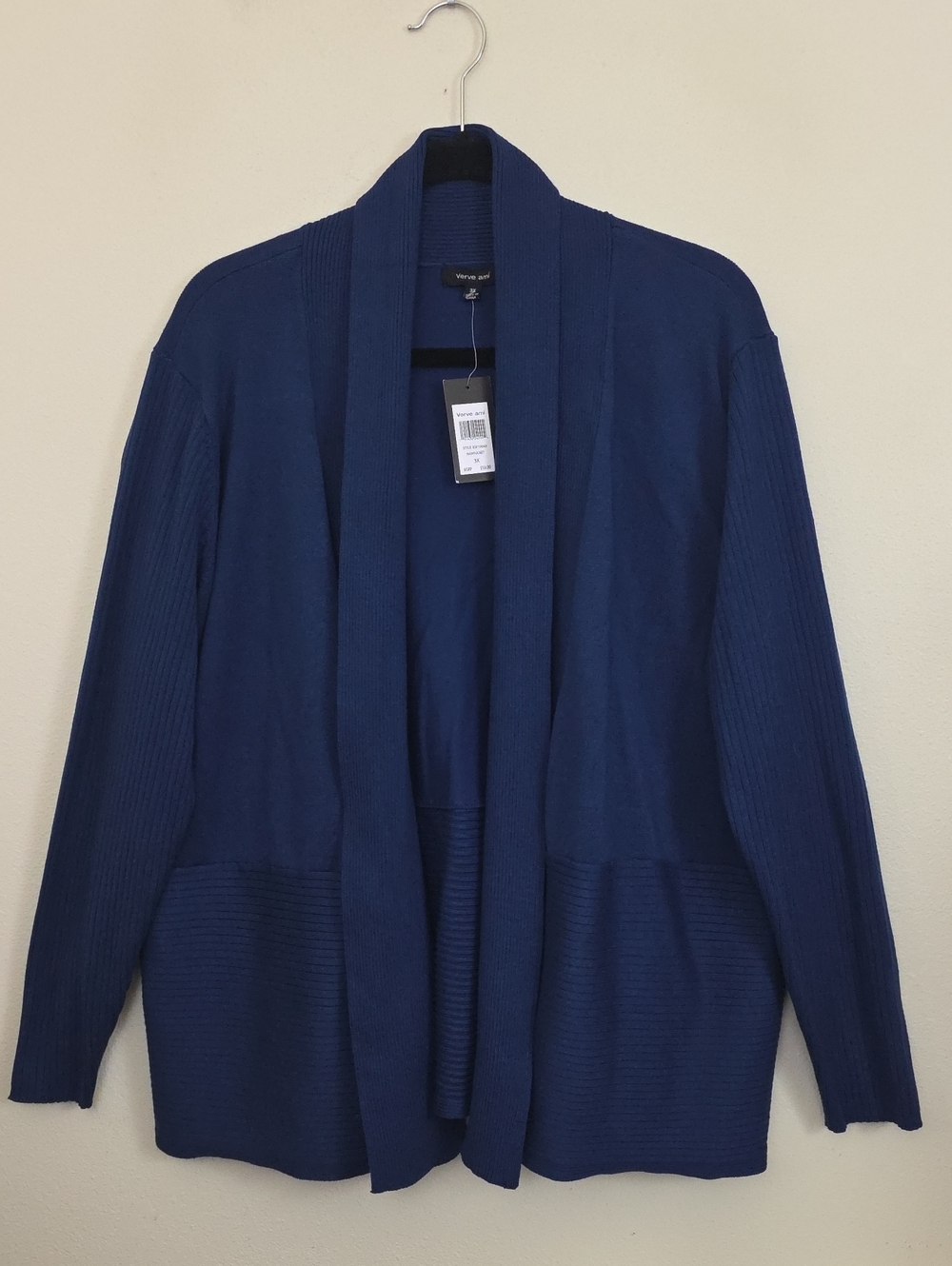 NWT Verve Ami Dark Blue Cardigan Sweater Womens 3X